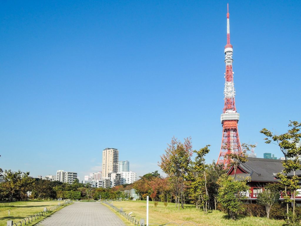 東京タワーと芝公園
